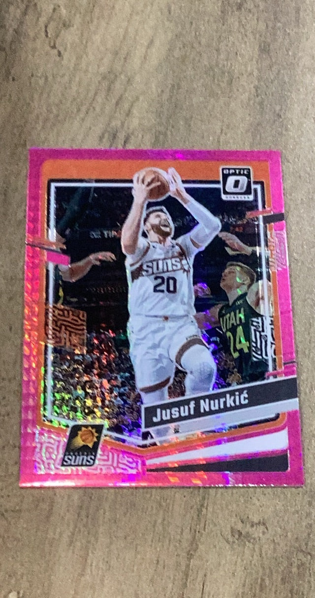 Jusuf Nurkic 2023-24 Donruss Optic - Hyper Pink 8 trading card image front