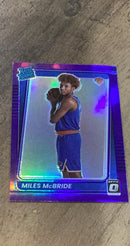 Miles McBride 2021-22 Donruss Optic - Purple 174 trading card image front