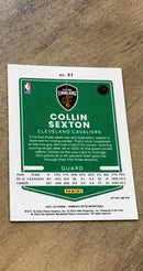 Collin Sexton 2021-22 Donruss Optic - Blue Velocity 57 trading card image rear
