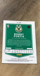 Bobby Portis 2021-22 Donruss Optic - Blue Velocity 30 trading card image rear