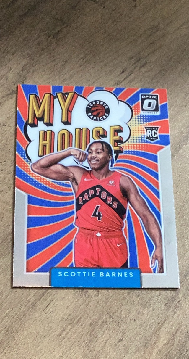 Scottie Barnes 2021-22 Donruss Optic - My House 19 trading card image front