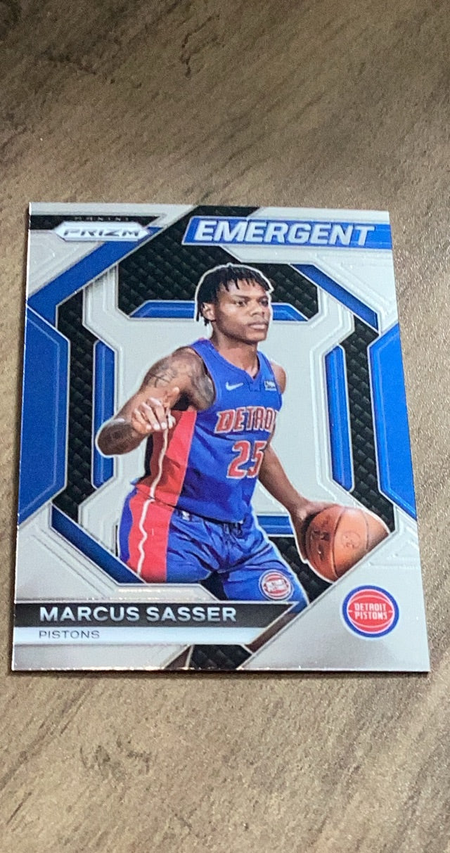 Marcus Sasser 2023-24 Panini Prizm - Emergent 1 trading card image front