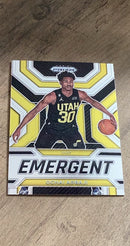 Ochai Agbaji 2022-23 Panini Prizm - Emergent 9 trading card image front