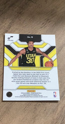 Ochai Agbaji 2022-23 Panini Prizm - Emergent 9 trading card image rear