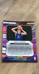 Jake LaRavia 2022-23 Panini Prizm - Instant Impact Prizms Green 17 trading card image rear