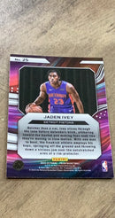 Jaden Ivey 2022-23 Panini Prizm - Instant Impact 25 trading card image rear