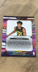 Ochai Agbaji 2022-23 Panini Prizm - Instant Impact 22 trading card image rear