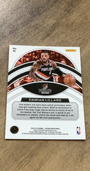 Damian Lillard 2022-23 Panini Prizm - Dominance 16 trading card image rear