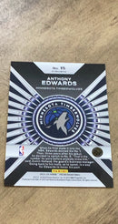 Anthony Edwards 2023-24 Panini Prizm - Dominance Prizms Silver 15 trading card image rear