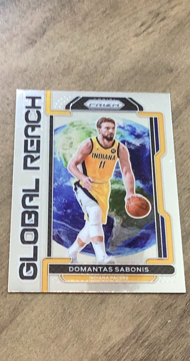 Domantas Sabonis 2021-22 Panini Prizm - Global Reach 10 trading card image front