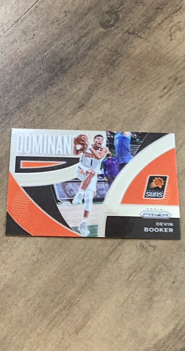 Devin Booker 2021-22 Panini Prizm - Dominance 3 trading card image front