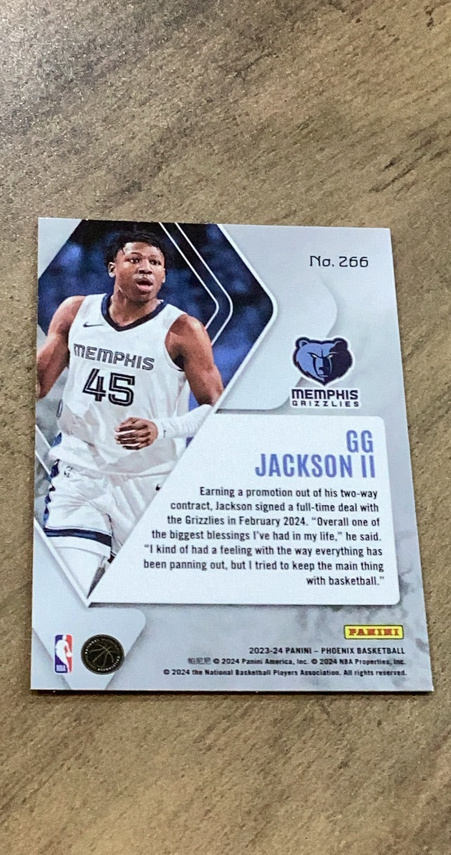 GG Jackson II 2023-24 Panini Phoenix 266 trading card image rear