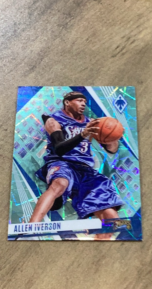 Allen Iverson 2023-24 Panini Phoenix - Phoenix Teal Lazer 8 trading card image front