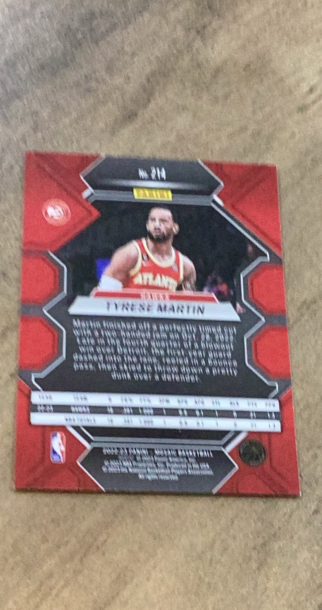 Tyrese Martin 2022-23 Panini Mosaic 214 trading card image rear
