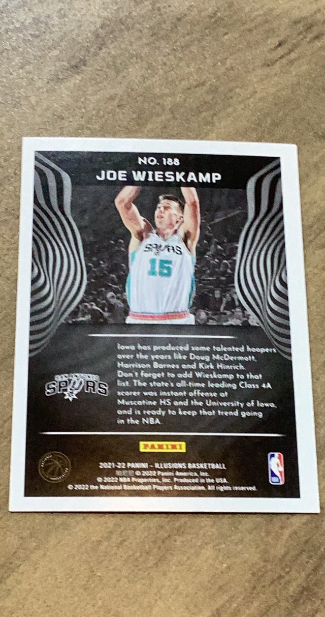 Joe Wieskamp 2021-22 Panini Illusions 188 trading card image rear