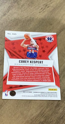 Corey Kispert 2021-22 Panini Chronicles 110 trading card image rear