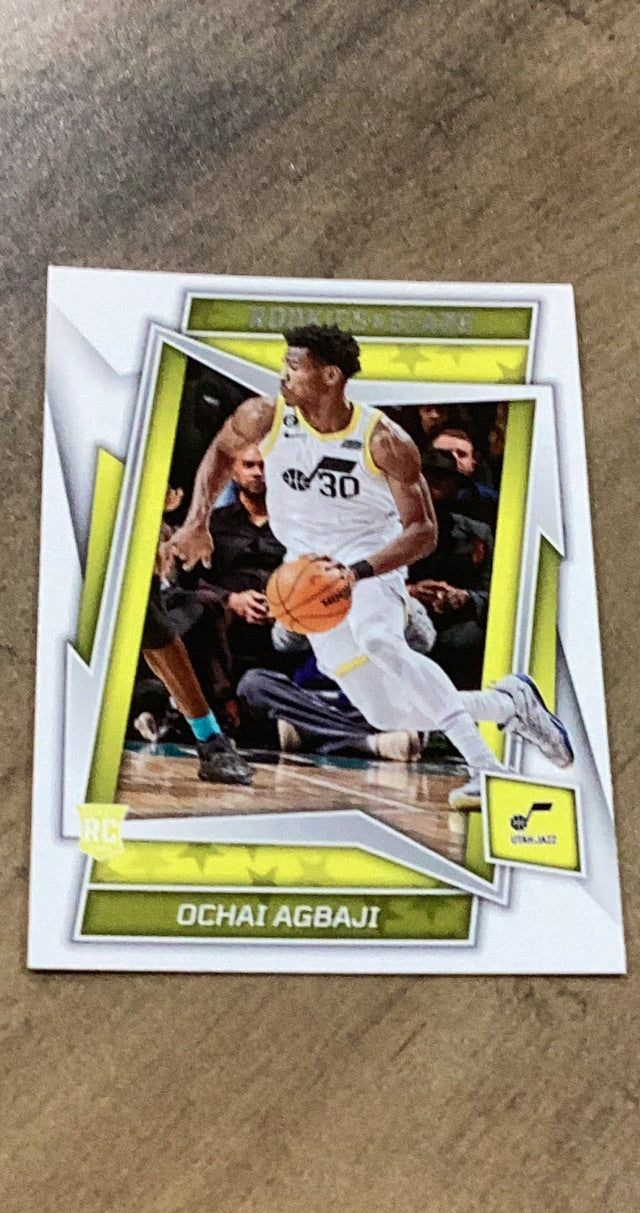 Ochai Agbaji 2022-23 Panini Chronicles 614 trading card image front