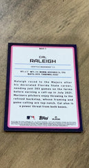 Cal Raleigh 2022 Bowman - Rookie of the Year Favorites Mojo Refractors ROYF-7 trading card image rear