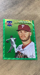 Zack Wheeler 2023 Topps Chrome Platinum Anniversary - Green Wave Refractor 379 trading card image front