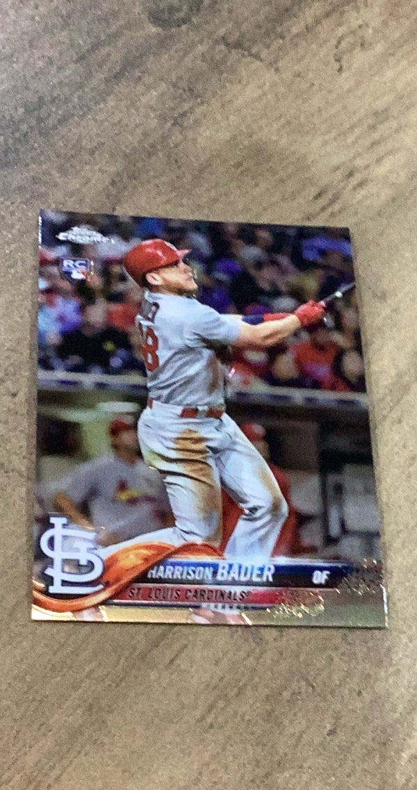 Harrison Bader 2018 Topps Chrome 40 trading card image front