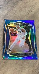 Kristaps Porzingis 2020-21 Panini Select - Blue Prizms 105 trading card image front