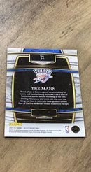 Tre Mann 2021-22 Panini Select - Blue Prizms 36 trading card image rear