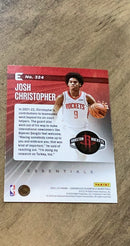 Josh Christopher 2021-22 Panini Chronicles 324 trading card image rear
