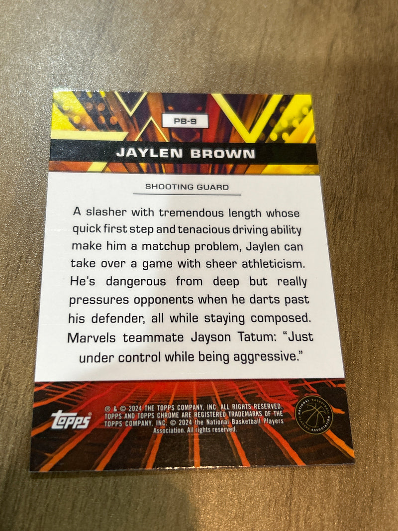 2023-24 Topps Chrome Jaylen Brown PB-9 Power Boosters Topps