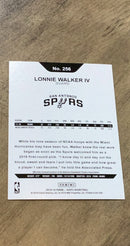 Lonnie Walker IV 2018-19 Panini Hoops 256 trading card image rear