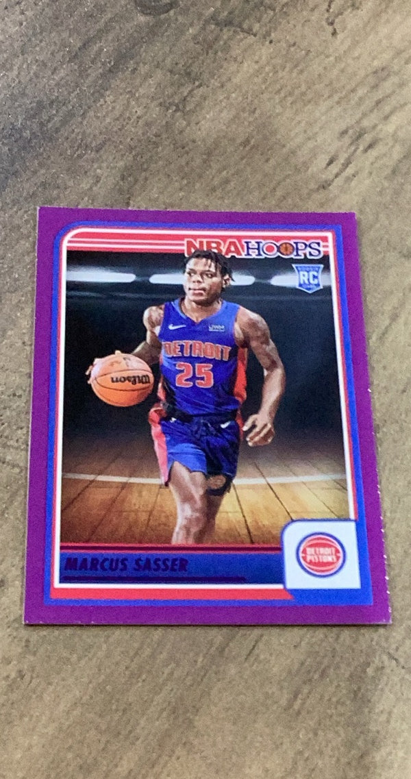 Marcus Sasser 2023-24 Panini Hoops - Purple 260 trading card image front