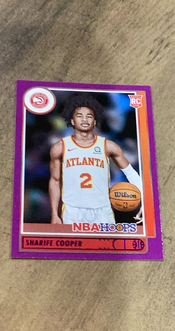 Sharife Cooper 2021-22 Panini Hoops - Purple 249 trading card image front