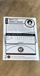 Sharife Cooper 2021-22 Panini Hoops - Purple 249 trading card image rear