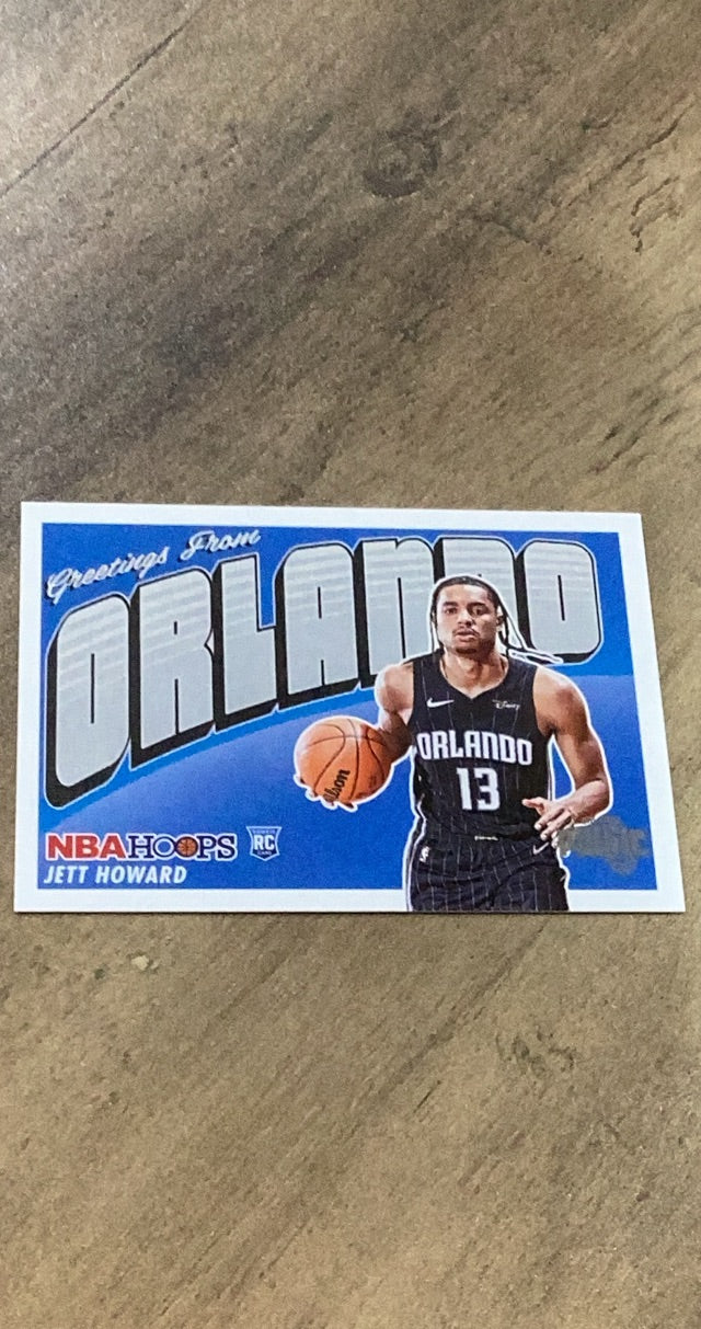 Jett Howard 2023-24 Panini Hoops - Rookie Greetings 16 trading card image front