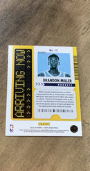 Brandon Miller 2023-24 Panini Hoops - Arriving Now Holo 13 trading card image rear