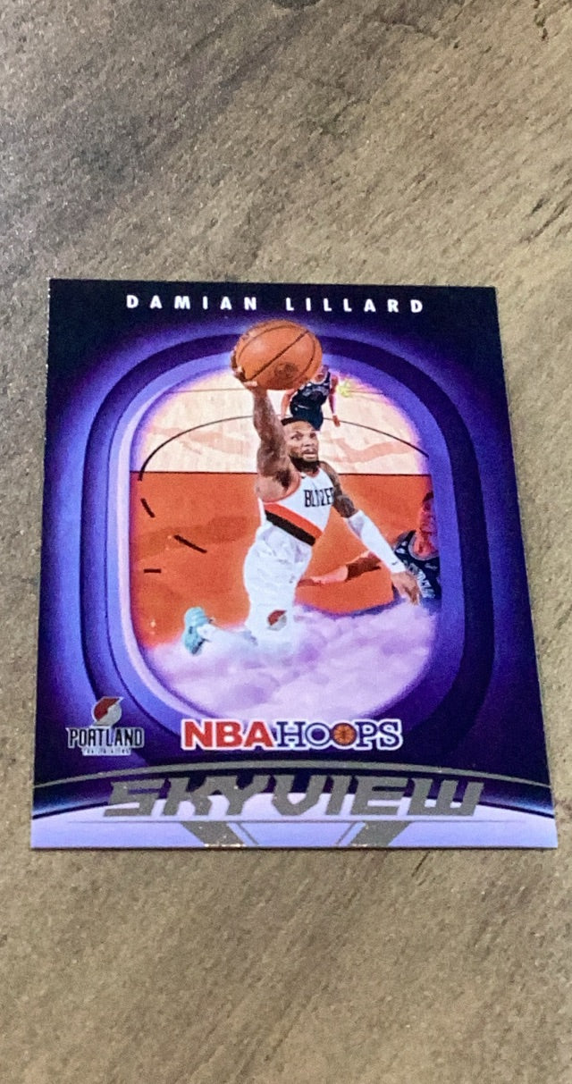 Damian Lillard 2023-24 Panini Hoops - Skyview 23 trading card image front