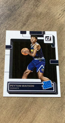 Peyton Watson 2022-23 Panini Donruss 230 trading card image front