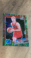 Gradey Dick 2023-24 Panini Donruss - Green Laser Holo 247 trading card image front