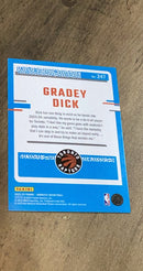 Gradey Dick 2023-24 Panini Donruss - Green Laser Holo 247 trading card image rear