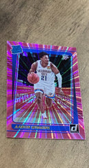 Aaron Wiggins 2021-22 Panini Donruss - Holo Pink Laser 241 trading card image front