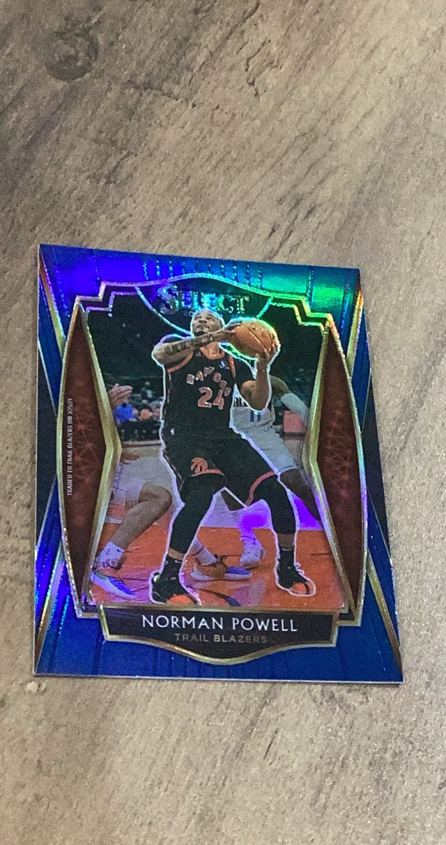 Norman Powell 2020-21 Panini Select - Blue Prizms 147 trading card image front