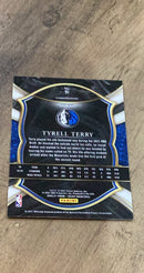 Tyrell Terry 2020-21 Panini Select - Green White Purple 91 trading card image rear