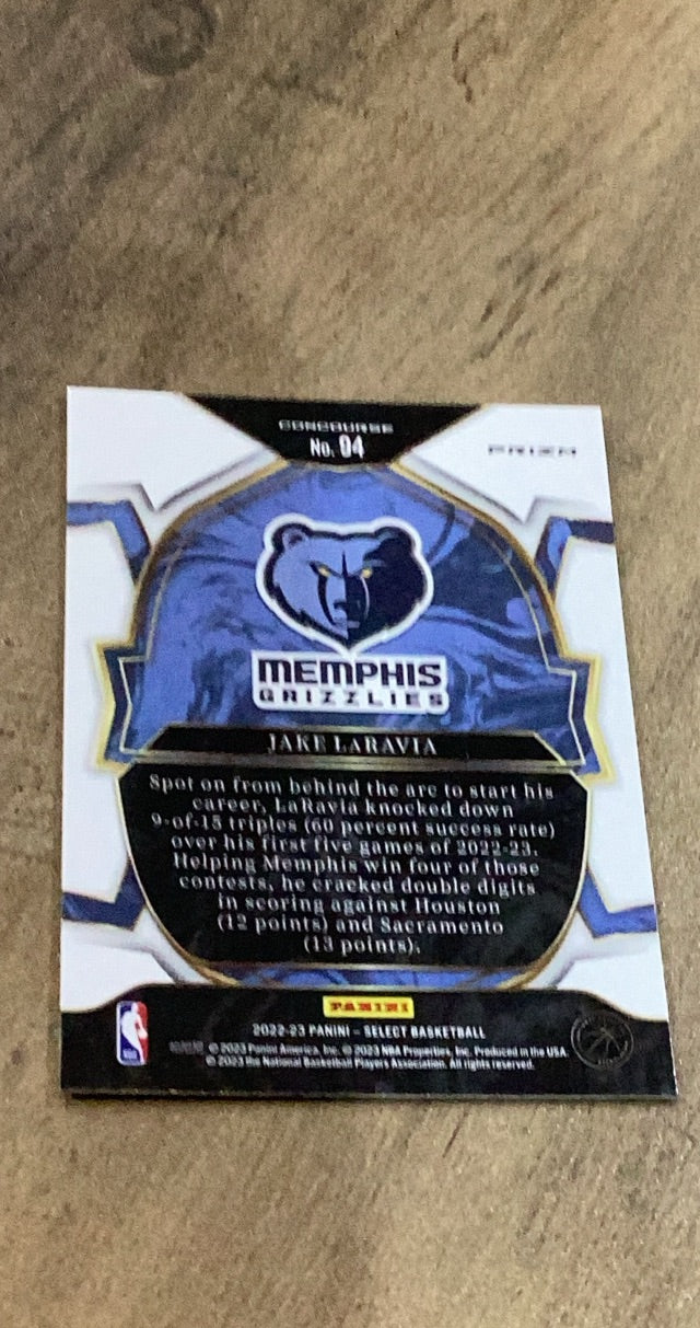 Jake LaRavia 2022-23 Panini Select - Orange Flash Prizms 94 trading card Panini