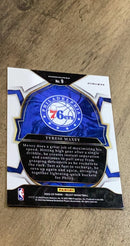 Tyrese Maxey 2022-23 Panini Select - Orange Flash Prizms 9 trading card image rear