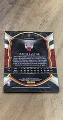 Zach LaVine 2020-21 Panini Select - Red White Orange Shimmer 14 trading card image rear