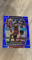 Collin Sexton 2021-22 Panini Select - Blue Shimmer Prizms 71 trading card image front
