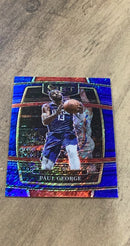 Paul George 2021-22 Panini Select - Blue Shimmer Prizms 14 trading card Panini