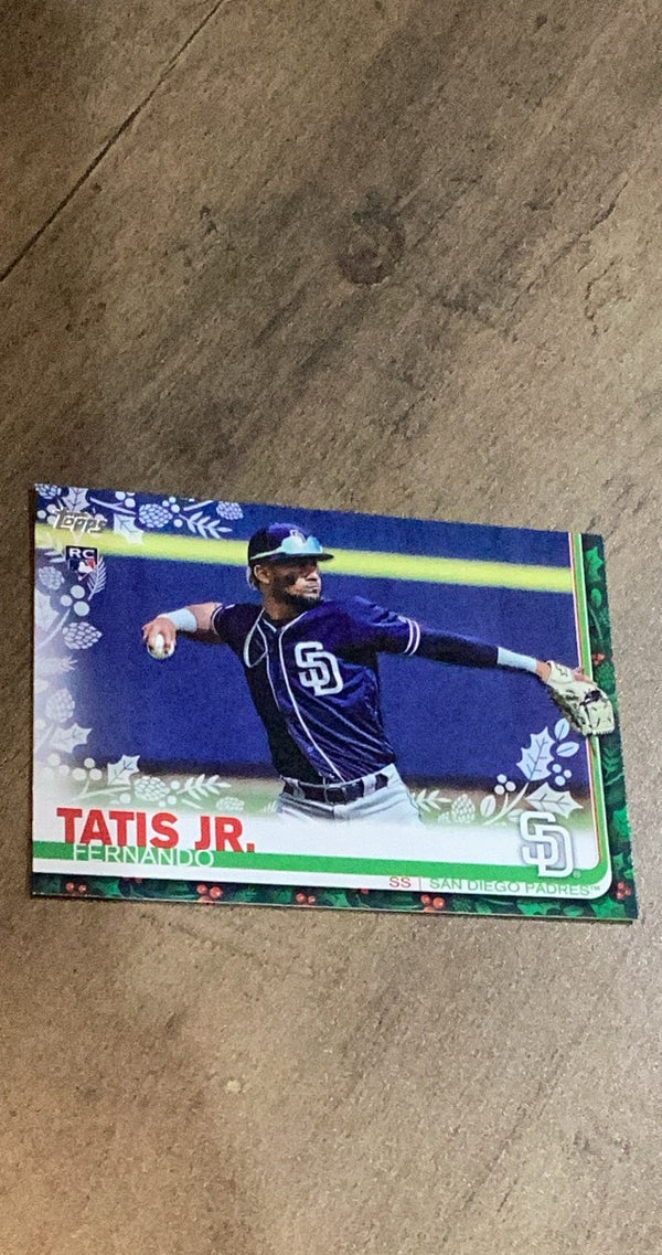 Fernando Tatis Jr. 2019 Topps Holiday HW126 trading card image front