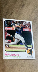 Cal Raleigh 2022 Topps Heritage 367 trading card image front