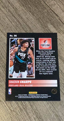 Shaedon Sharpe 2022-23 Panini Chronicles Pinnacle 96 trading card image rear