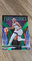 Candace Parker 2022 Panini Prizm WNBA - Fireworks Prizms Green Ice 9 trading card image front